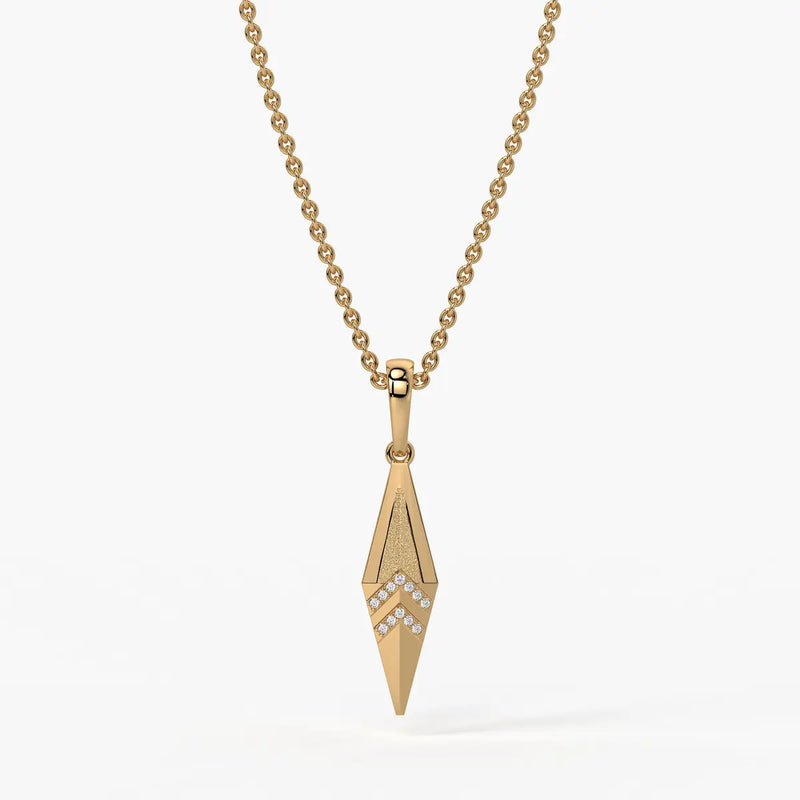 Chevron Spike Diamond Pendant