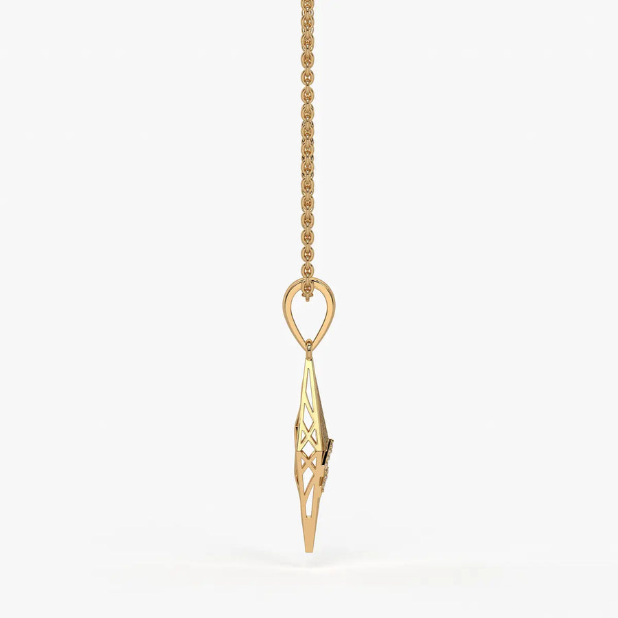 Chevron Spike Diamond Pendant