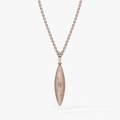 Marquise Texture Drop Pendant