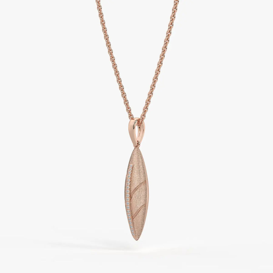 Marquise Texture Drop Pendant
