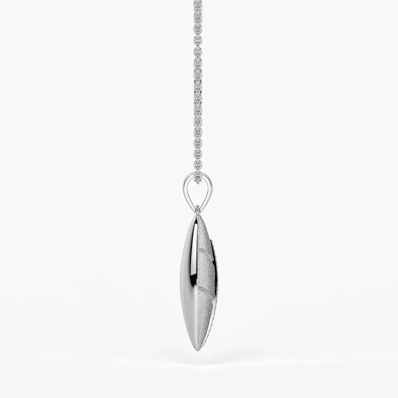 Marquise Texture Drop Pendant