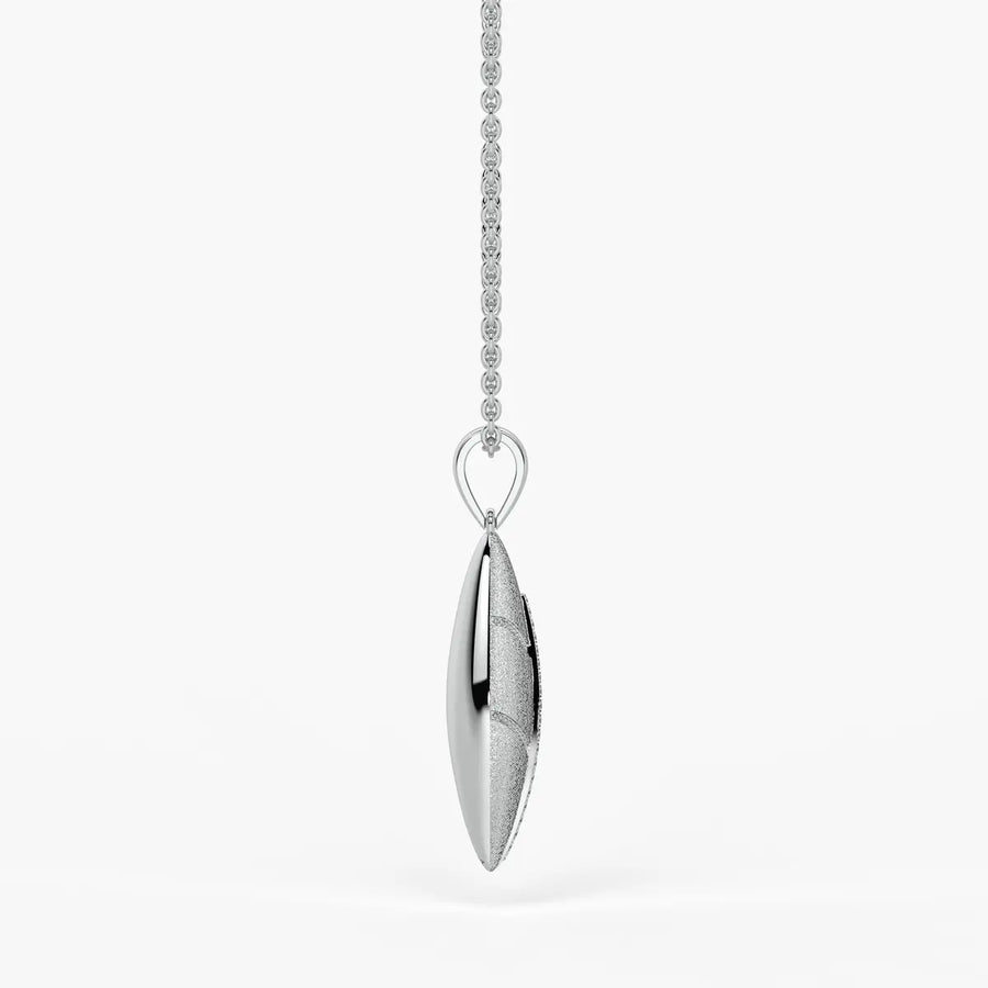 Marquise Texture Drop Pendant