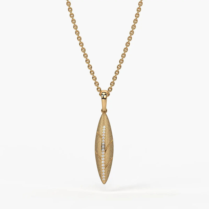 Marquise Texture Drop Pendant