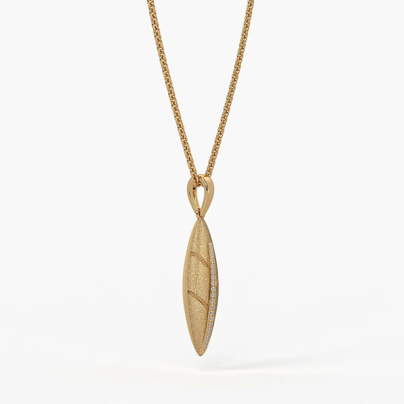 Marquise Texture Drop Pendant