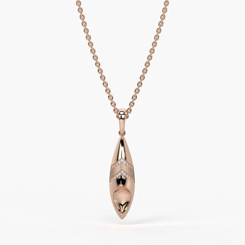 Sculpted Wave Drop Pendant