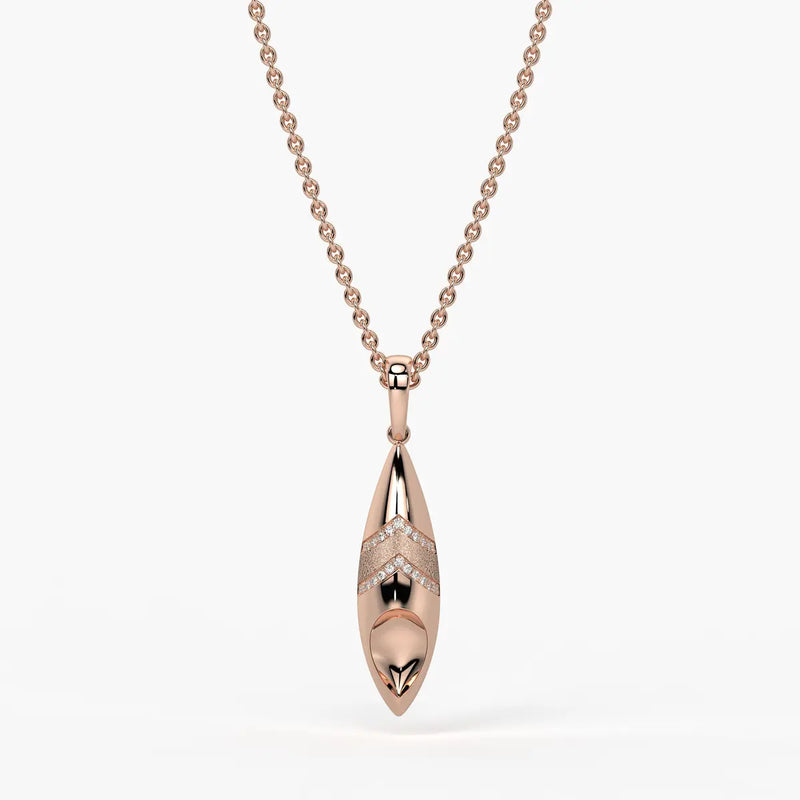 Sculpted Wave Drop Pendant