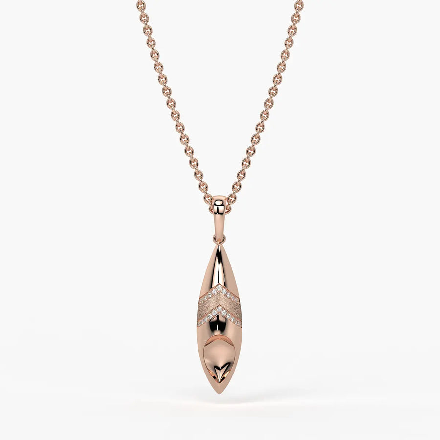 Sculpted Wave Drop Pendant