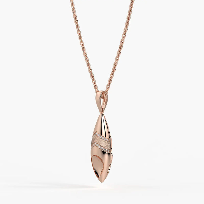 Sculpted Wave Drop Pendant