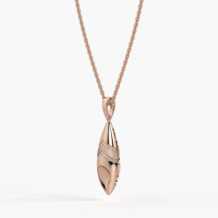 Sculpted Wave Drop Pendant