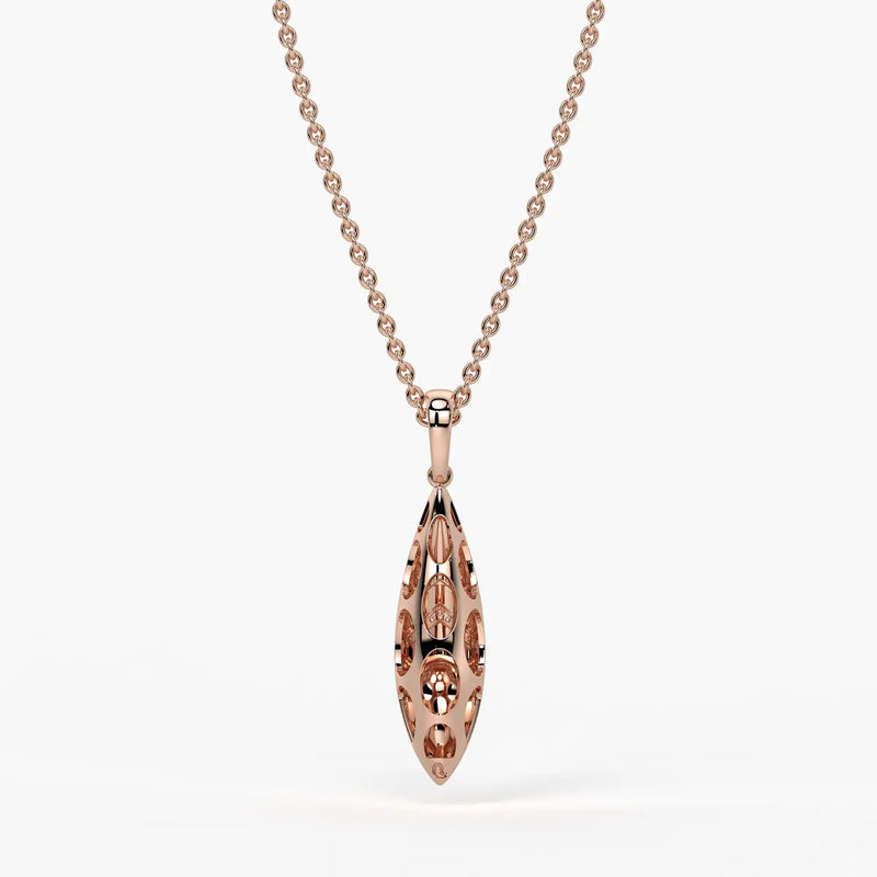 Sculpted Wave Drop Pendant