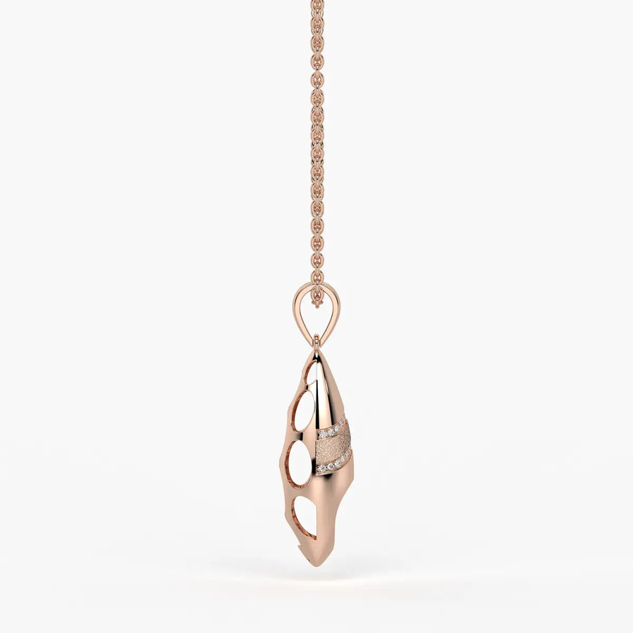 Sculpted Wave Drop Pendant