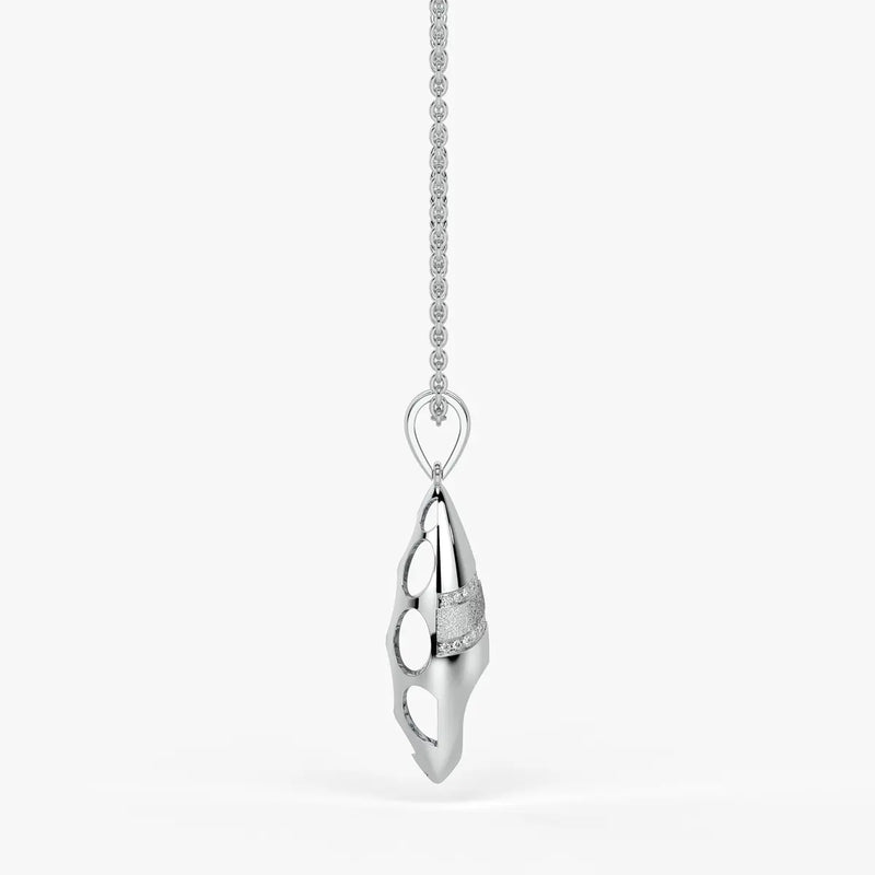 Sculpted Wave Drop Pendant