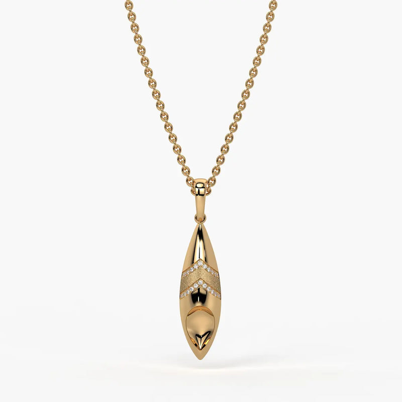 Sculpted Wave Drop Pendant