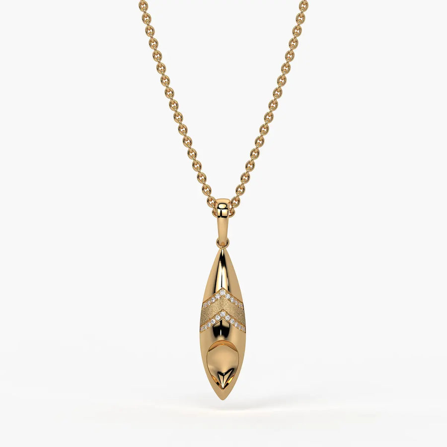 Sculpted Wave Drop Pendant