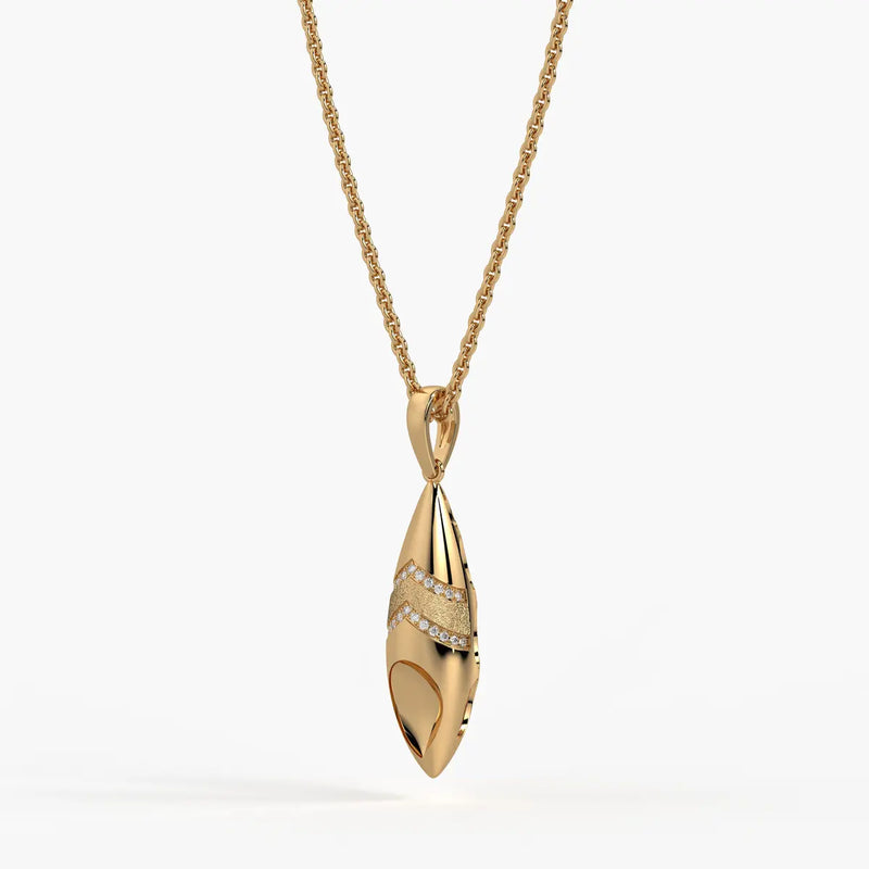 Sculpted Wave Drop Pendant