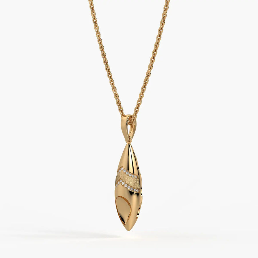 Sculpted Wave Drop Pendant
