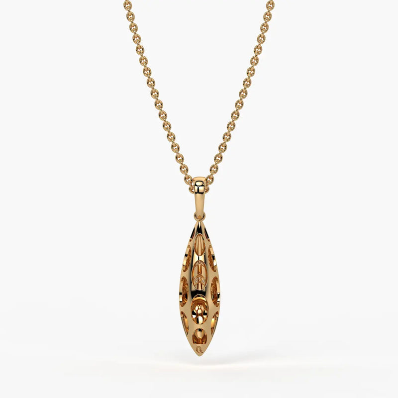Sculpted Wave Drop Pendant