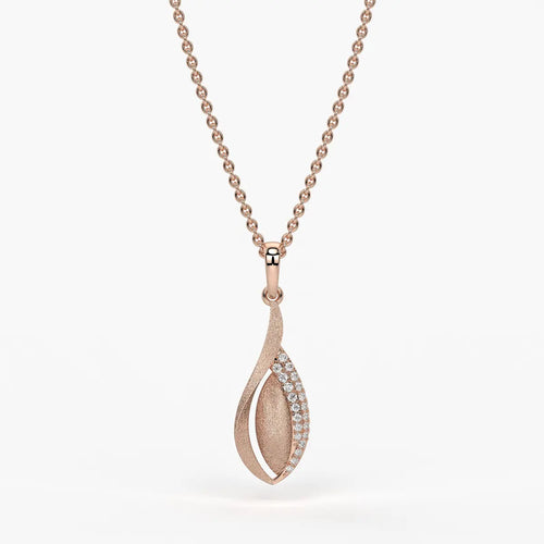 Textured Bud Stone-Set Pendant