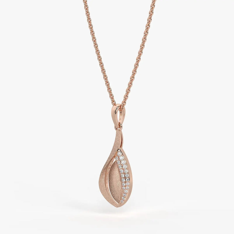 Textured Bud Stone-Set Pendant