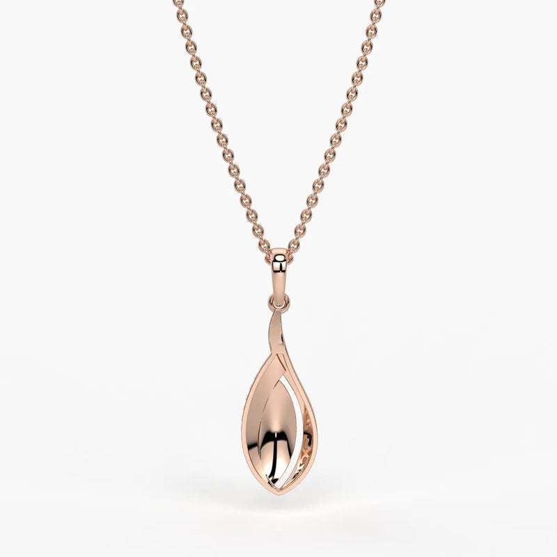 Textured Bud Stone-Set Pendant