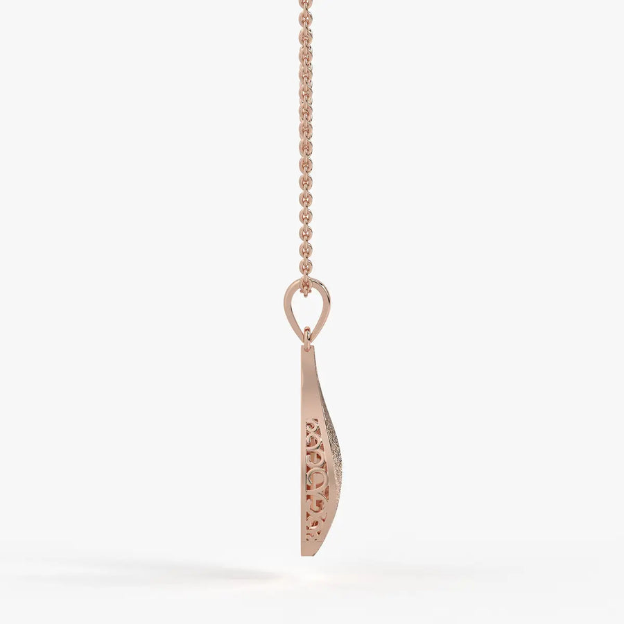 Textured Bud Stone-Set Pendant