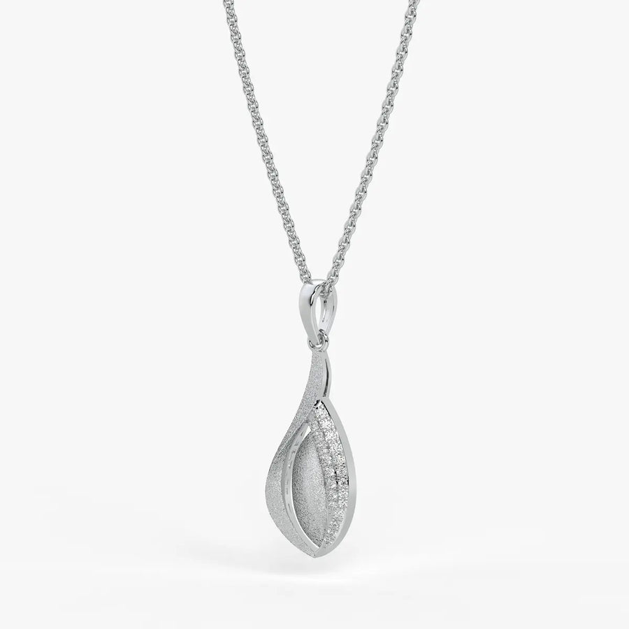 Textured Bud Stone-Set Pendant