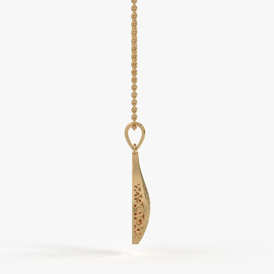 Textured Bud Stone-Set Pendant