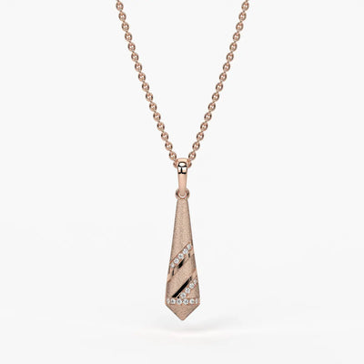 Spiral Cone Diamond Pendant