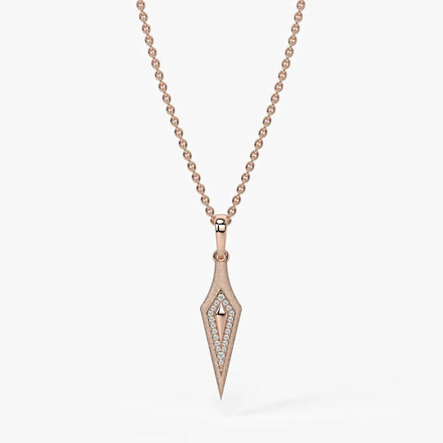Arrow Drop Diamond Pendant Necklace