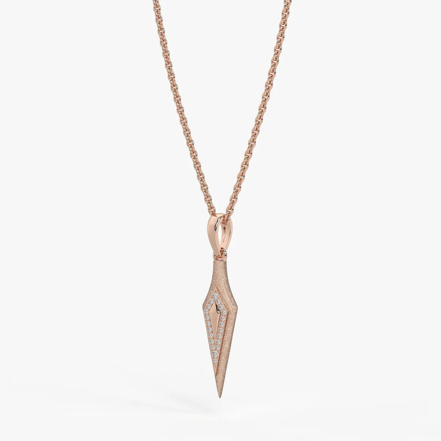 Arrow Drop Diamond Pendant Necklace