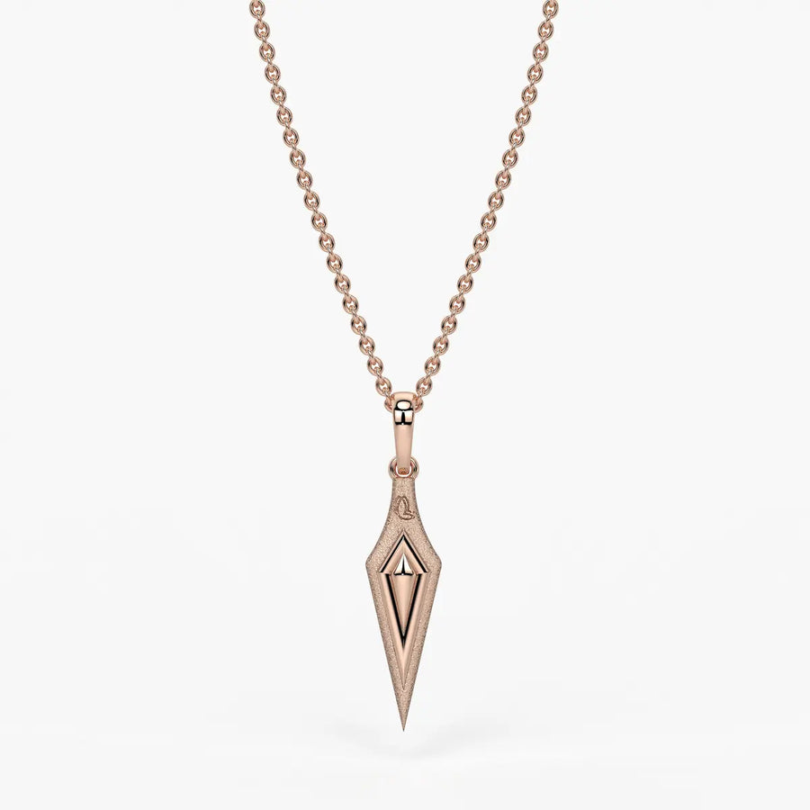 Arrow Drop Diamond Pendant Necklace
