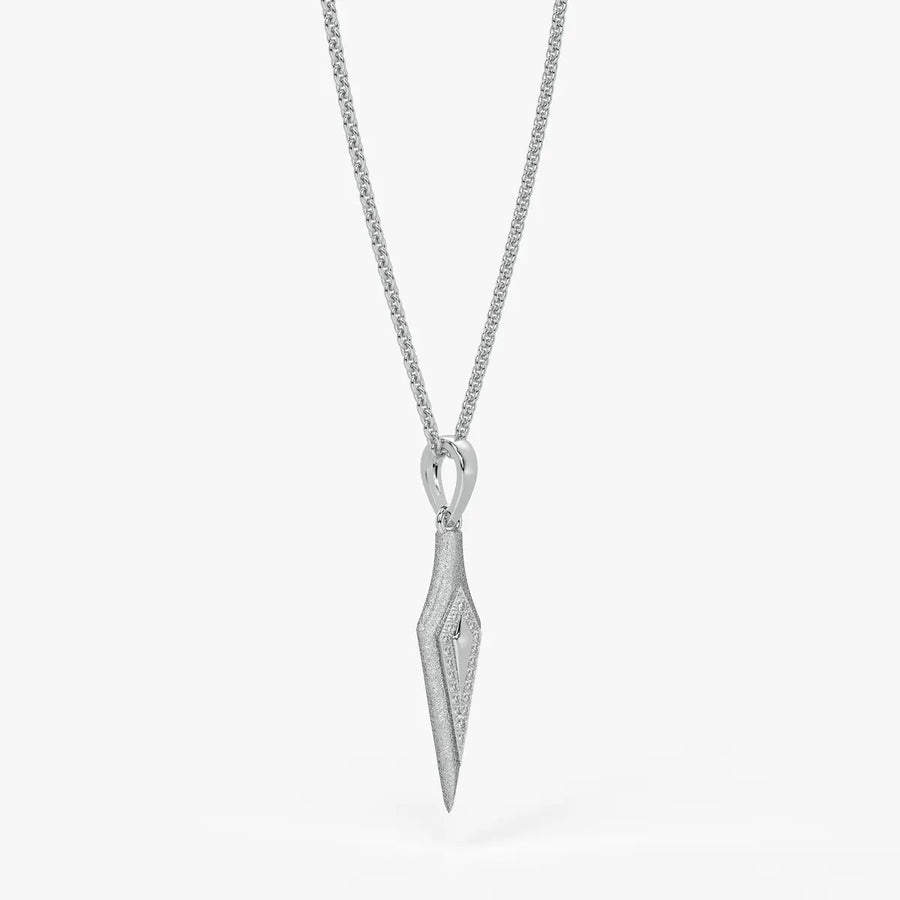 Arrow Drop Diamond Pendant Necklace