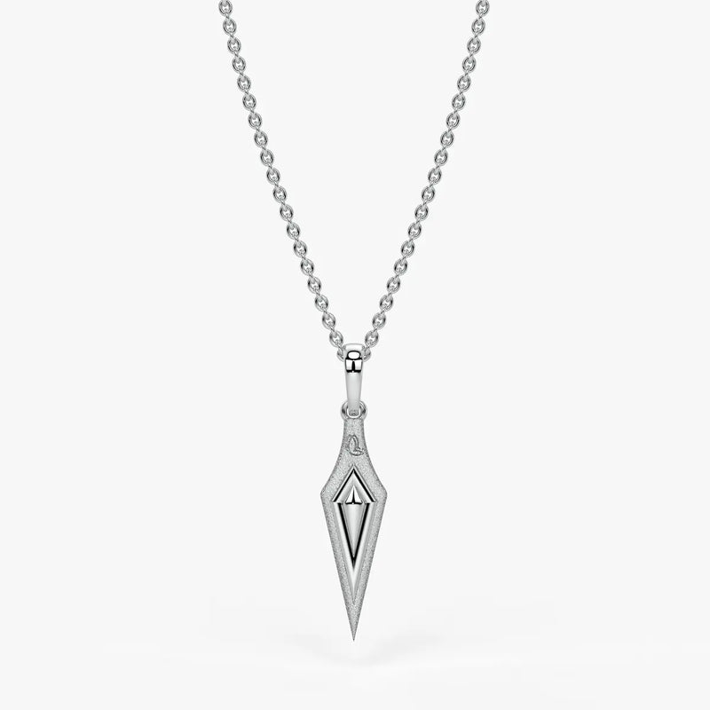 Arrow Drop Diamond Pendant Necklace