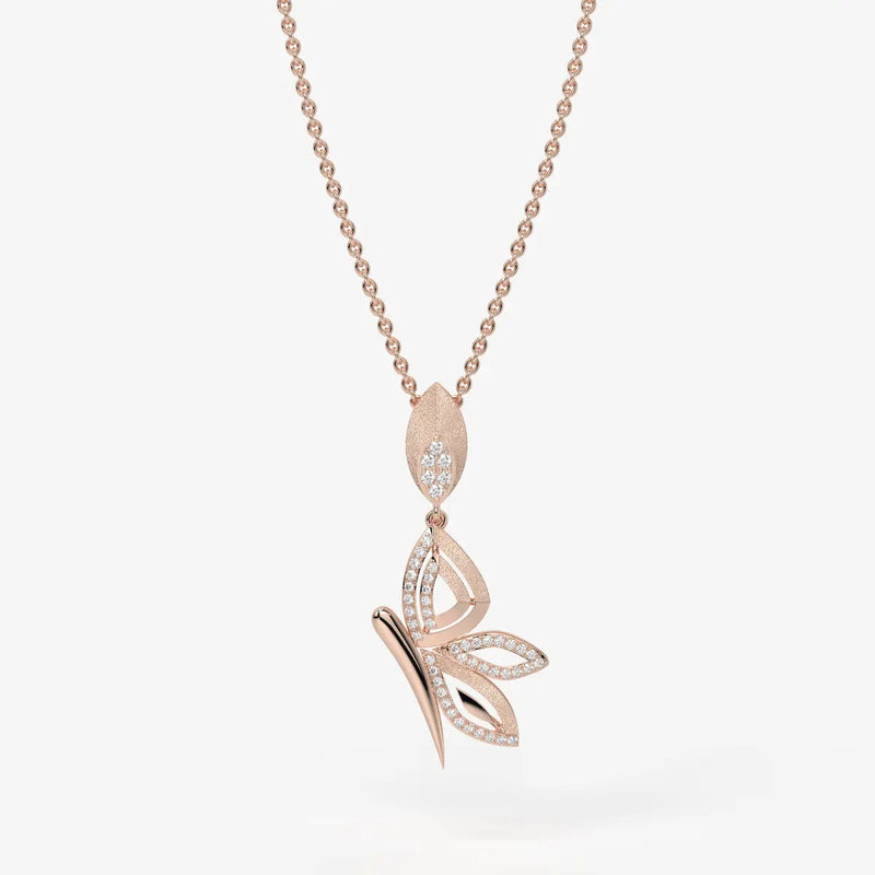 Floral Leaf Drop Pendant
