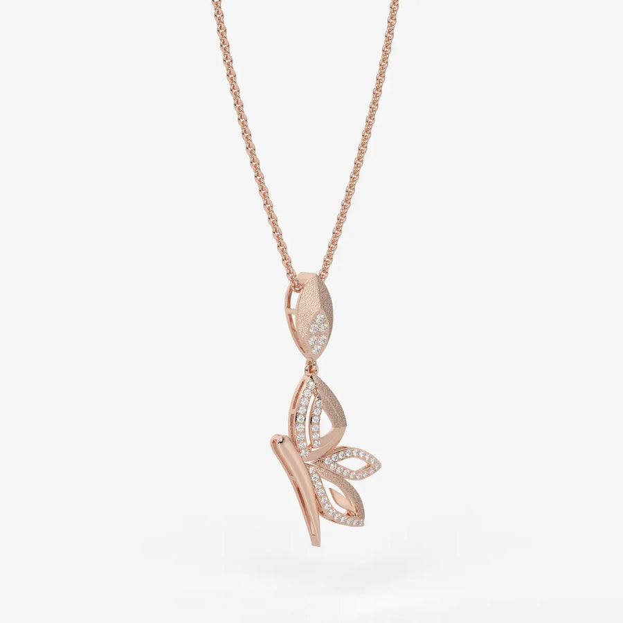 Floral Leaf Drop Pendant