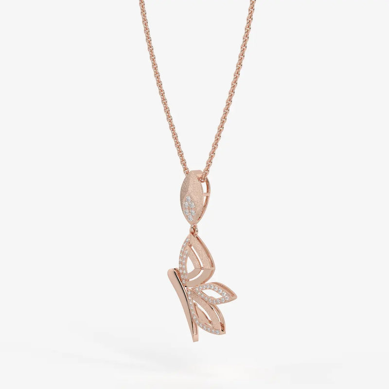 Floral Leaf Drop Pendant