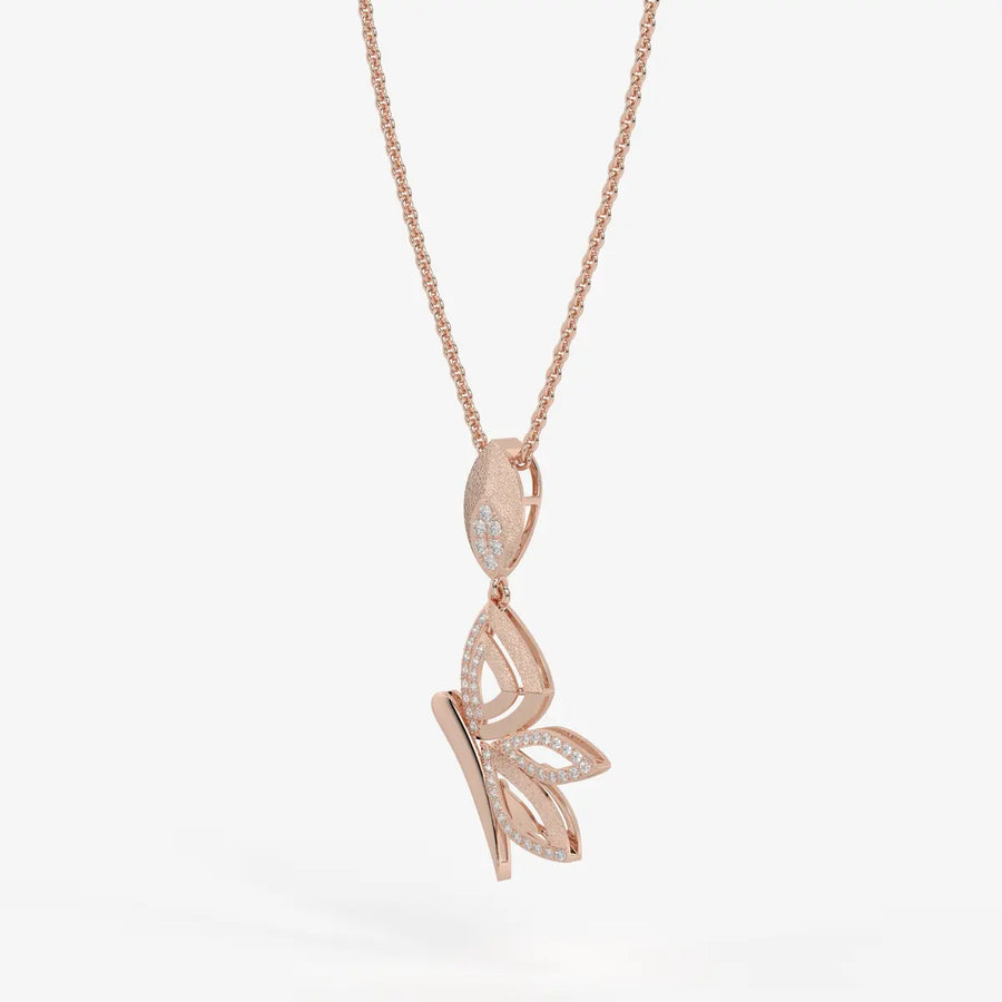 Floral Leaf Drop Pendant