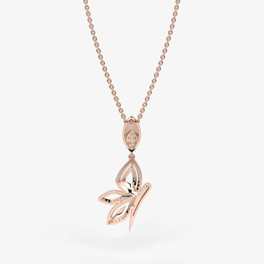 Floral Leaf Drop Pendant