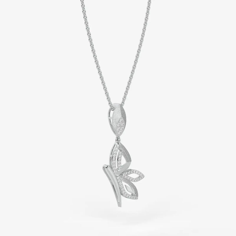 Floral Leaf Drop Pendant