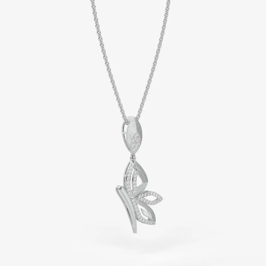 Floral Leaf Drop Pendant