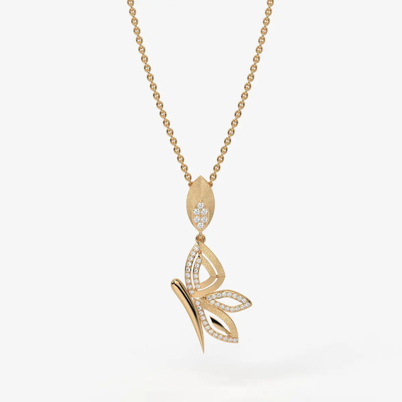 Floral Leaf Drop Pendant