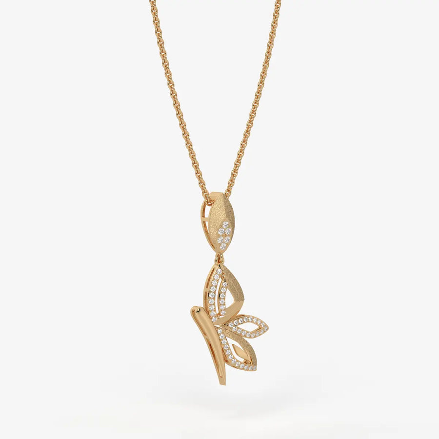 Floral Leaf Drop Pendant
