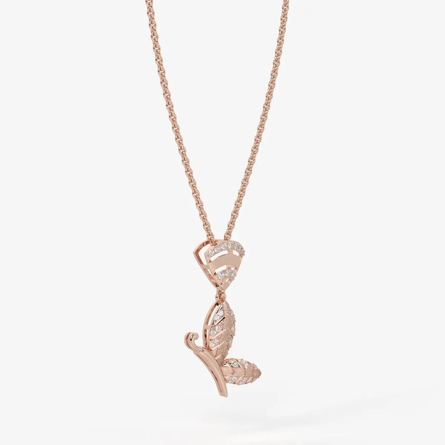 Crystal Butterfly Drop Pendant