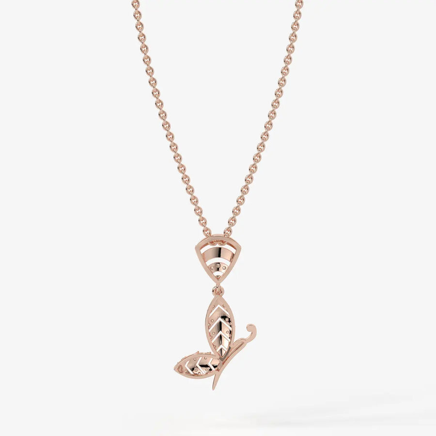 Crystal Butterfly Drop Pendant