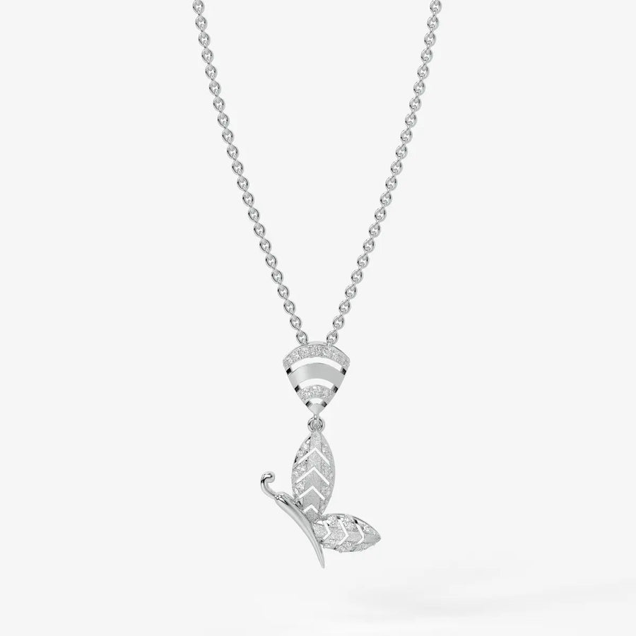 Crystal Butterfly Drop Pendant
