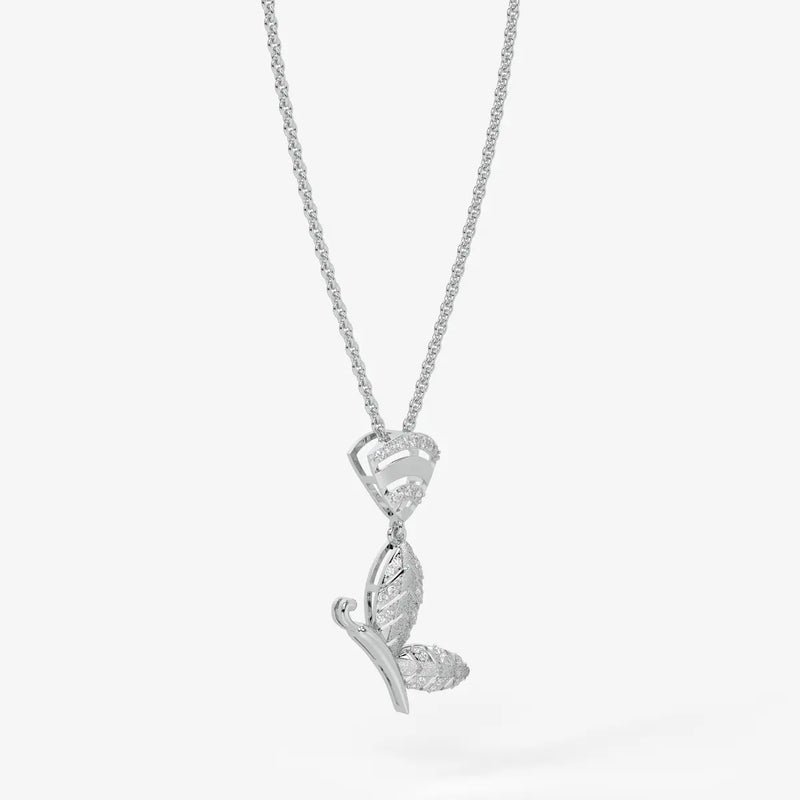 Crystal Butterfly Drop Pendant