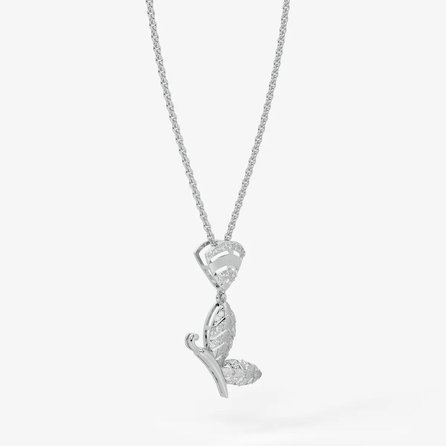 Crystal Butterfly Drop Pendant