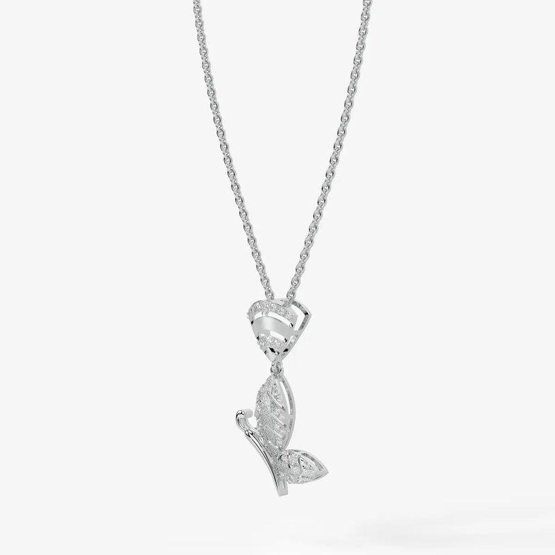 Crystal Butterfly Drop Pendant