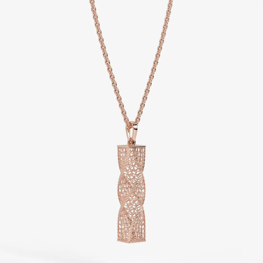 Spiral Mesh Bar Pendant