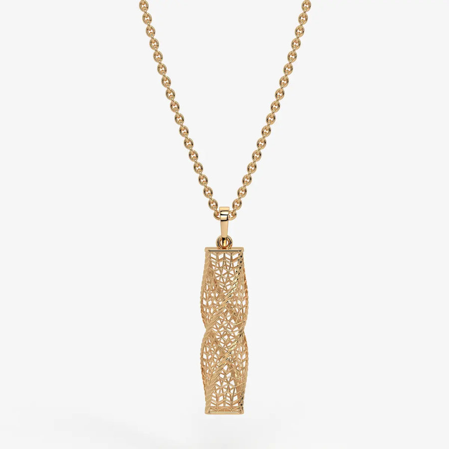 Spiral Mesh Bar Pendant